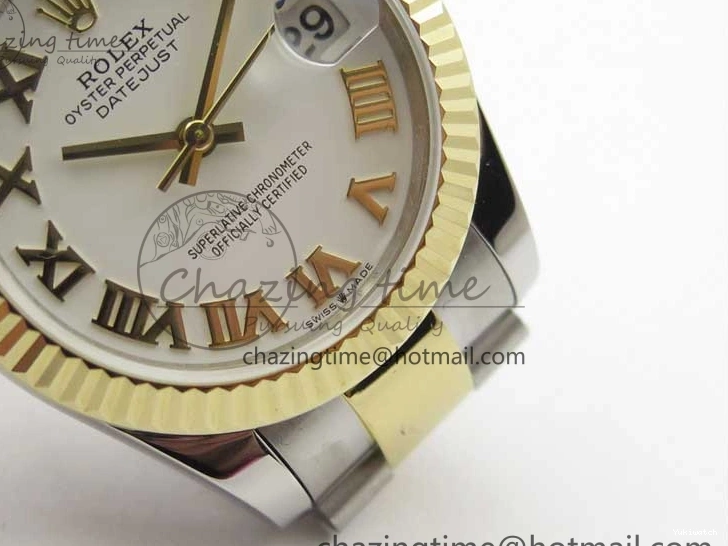 YG SS Best Dial White Oyster SS 278273 Bracelet Maker Datejust BP Edition 31mm YG on Roman 0113